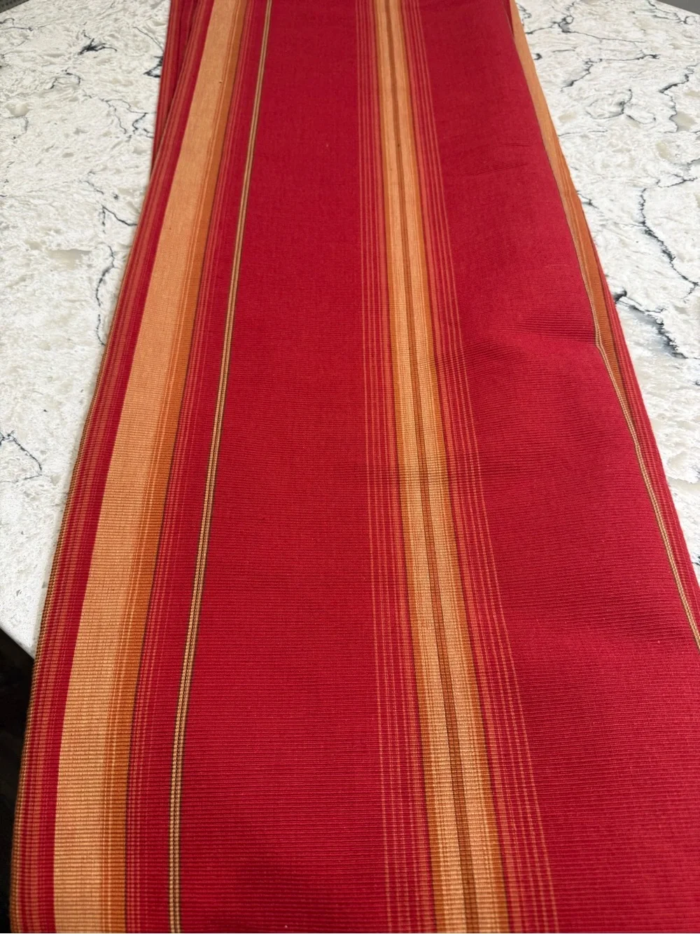 Pottery Barn Blackout Curtain Panels Spice Sunset Stripe 96” Length, Set of 2